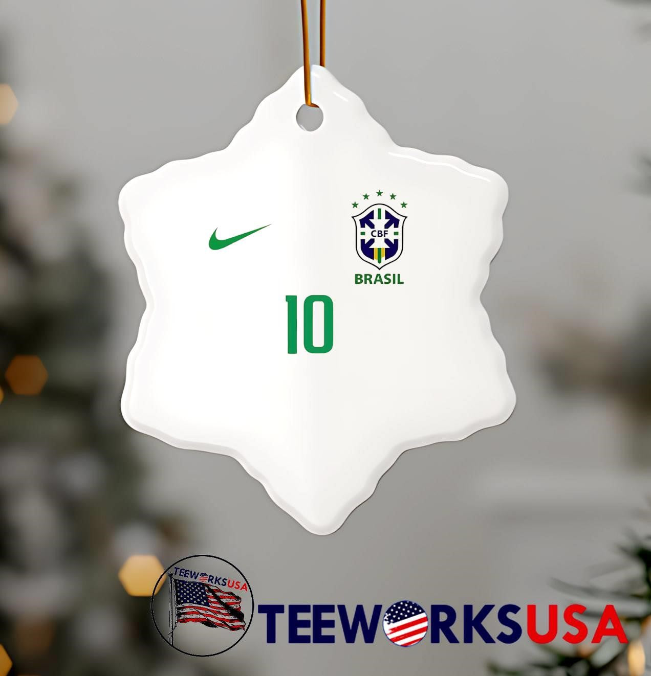 Brazil 10 Numbered Football Jersey