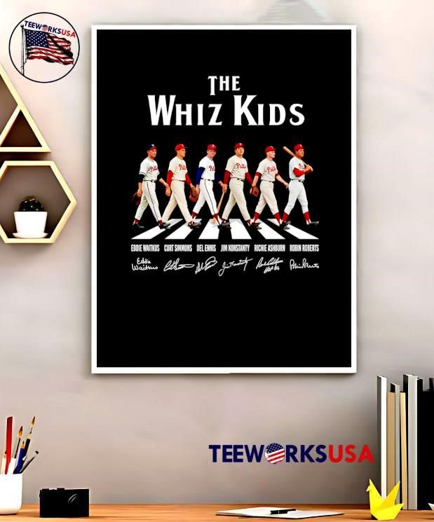 Eddie Waitkus Curt Simmons Del Ennis Jim Konstanty Richie Ashburn Robin Roberts The Whiz Kids Phillies T-Shirt