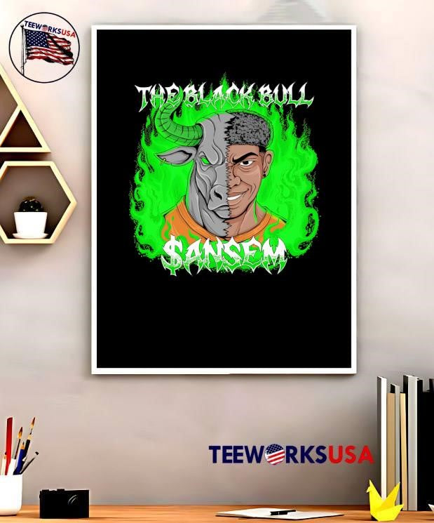 The Black Bull Sansem Half Man Half Bull Green Fire T-Shirt