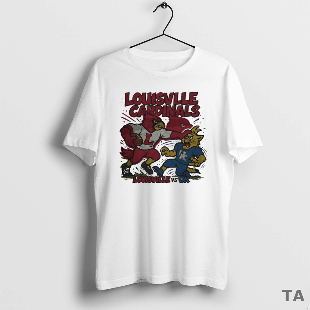 Top Louisville Cardinals Overwhelms Kentucky Wildcats Ncaa Football Artwork Mascot Fight Retro T Shirt Sweater