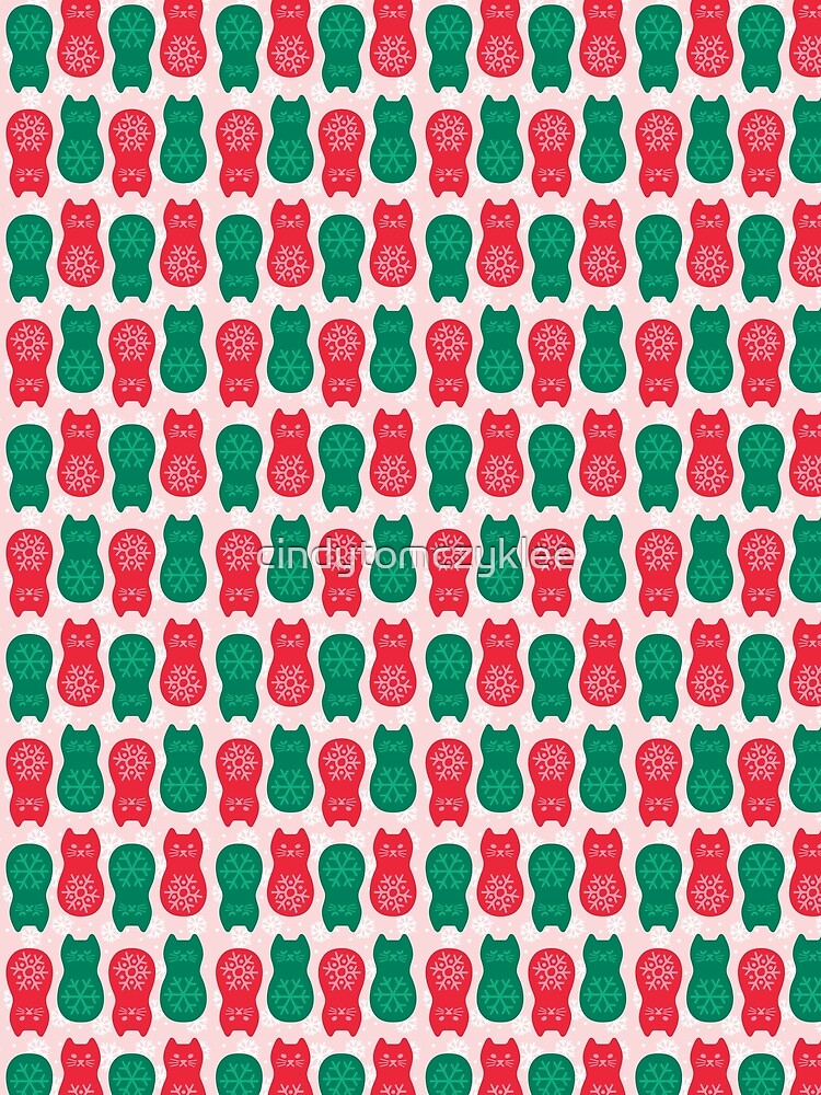 Snowflake Cat Holiday Design by cindytomczyklee