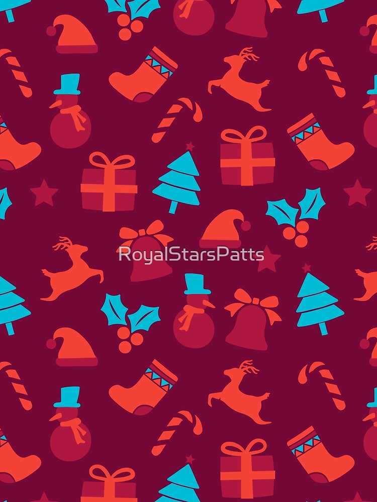 Vintage Red Bells Funny Christmas Xmas Pattern - Anniversary Gifts For Him by RoyalStarsPatts