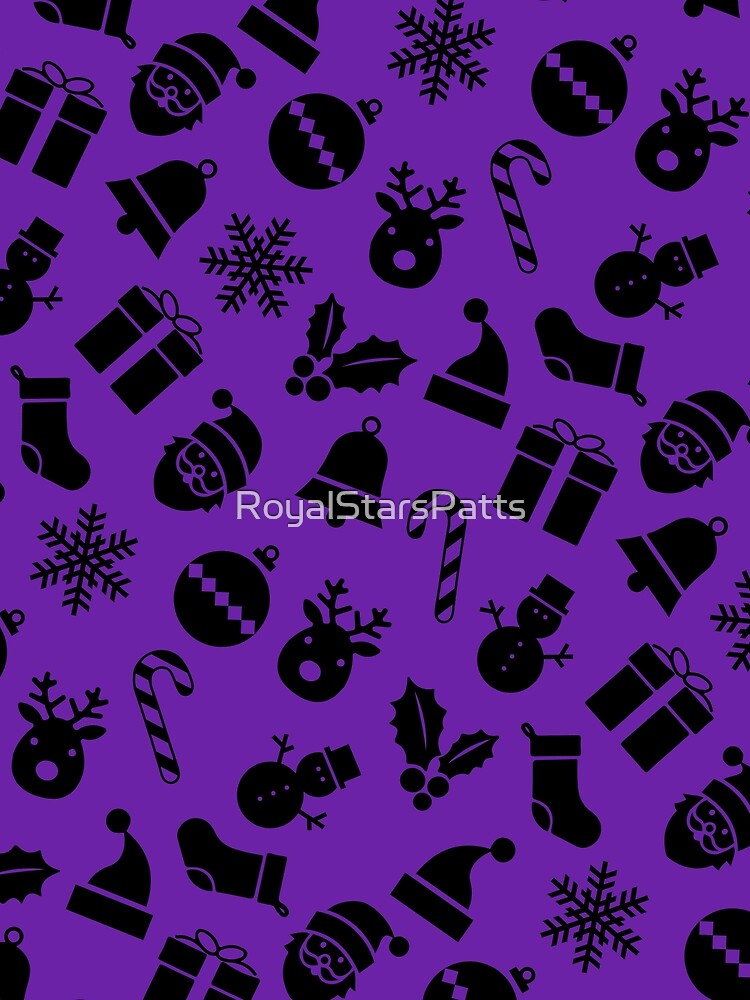 Purple Elf Winter Merry Christmas Holiday Pattern - Mother'S Day Gift Ideas by RoyalStarsPatts
