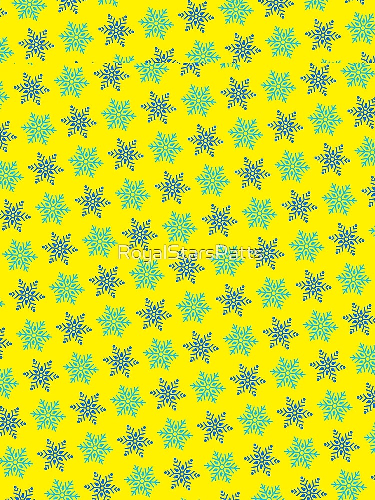 Yellow Mid Century Snowflake Happy Holiday Xmas Pattern - Best Gifts For Dad by RoyalStarsPatts