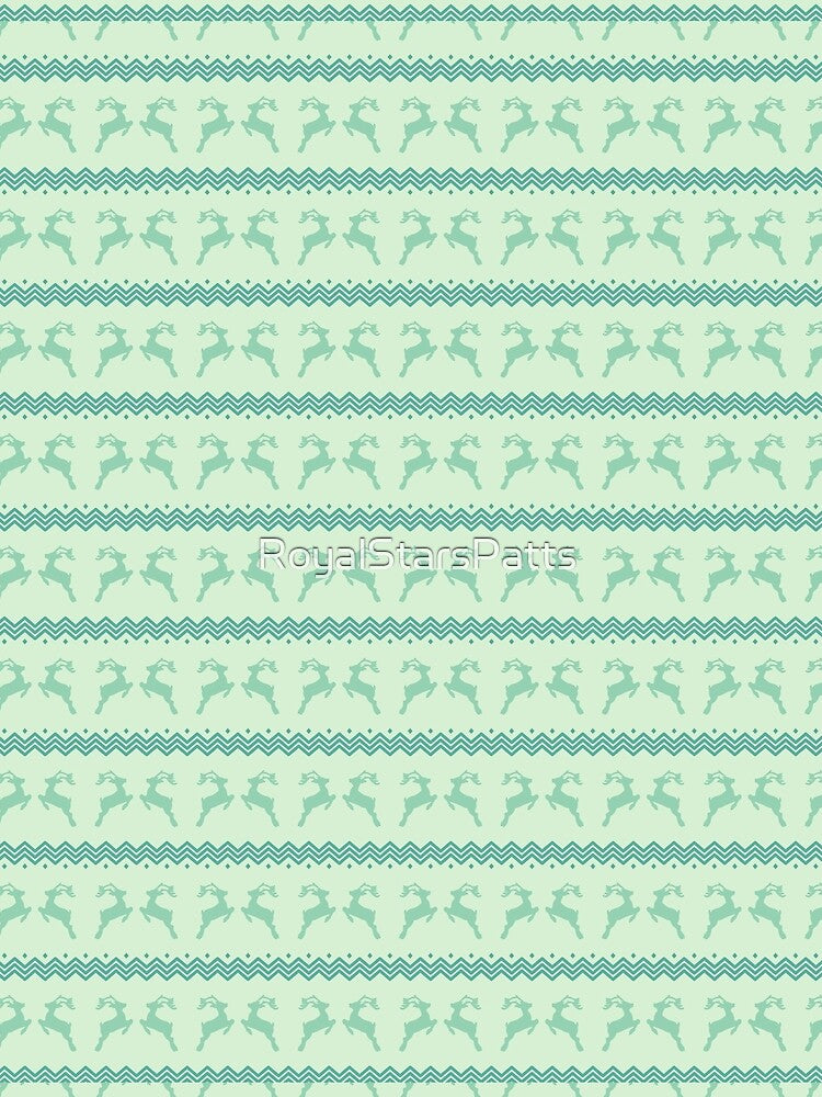 Bold Garlands Reindeer Happy Holiday Xmas Pattern - Christmas Gifts For Husband by RoyalStarsPatts