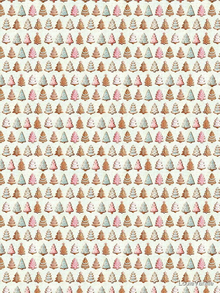 Pastel Trees Christmas Pattern by LouieVanille