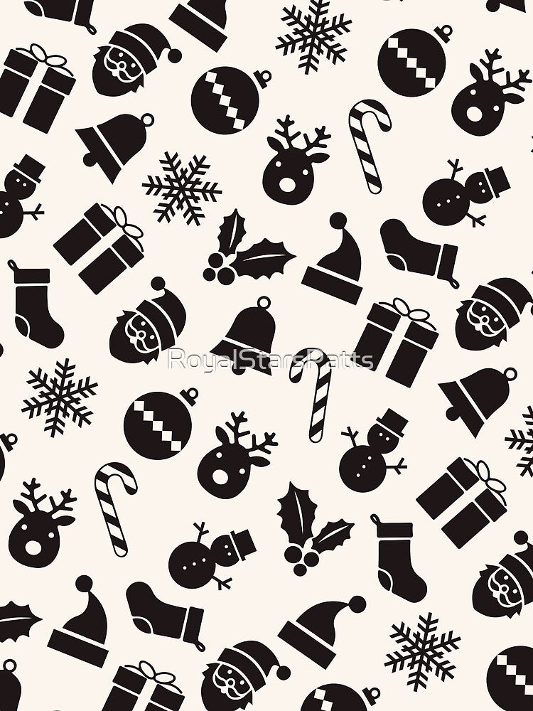 Bold Garlands Tree Merry Christmas Holiday Pattern - Gift Ideas by RoyalStarsPatts