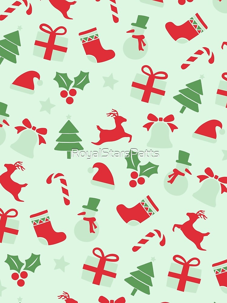 Colorful Snowflake Canes Happy Holiday Xmas Pattern - Birthday Gift Ideas by RoyalStarsPatts