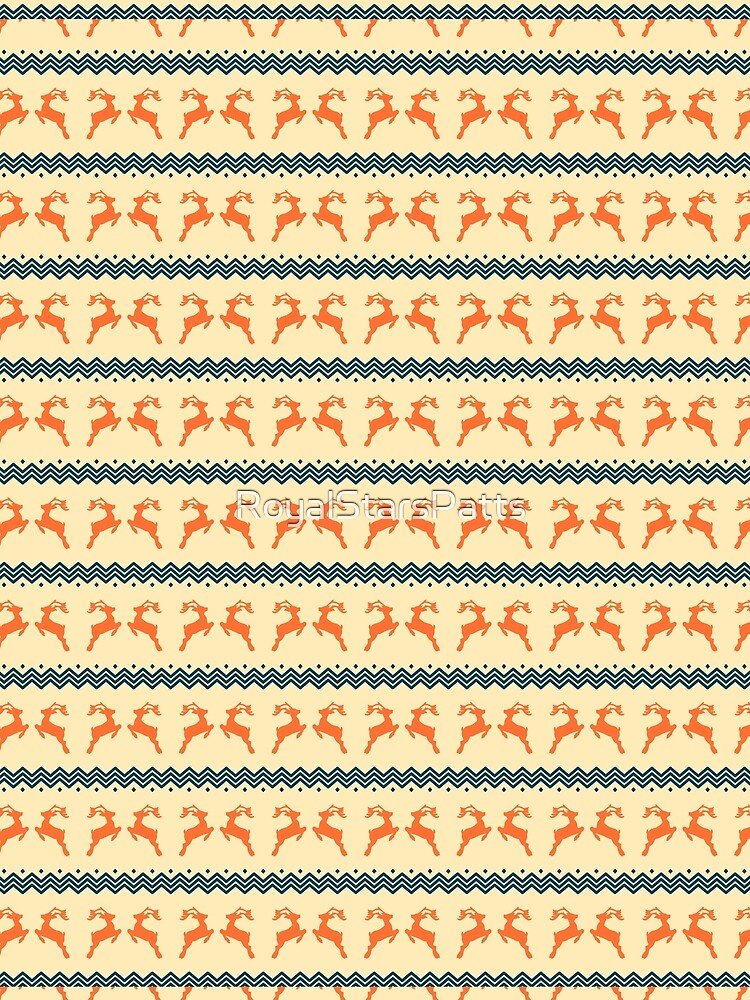 Classic Elf Reindeer Merry Christmas Holiday Pattern - Unique Gifts by RoyalStarsPatts