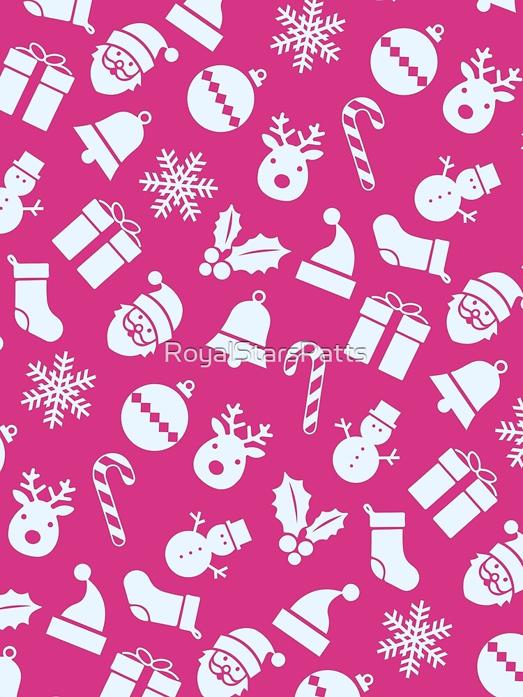 Pink Garlands Happy Holiday Christmas Pattern - Best Gifts For Dad by RoyalStarsPatts