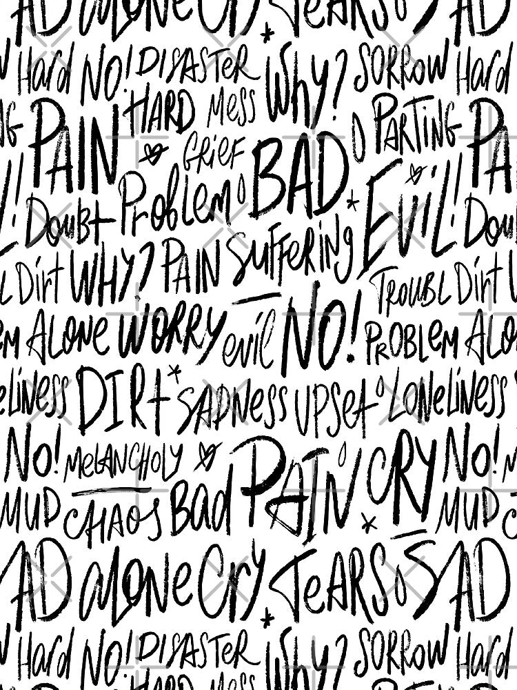 Emo Goth Gothic Pattern Black Punk Rock Alternative Skater Grunge Freak Sad Boy Girl Evil Occult Aesthetic by Stephen Scharf