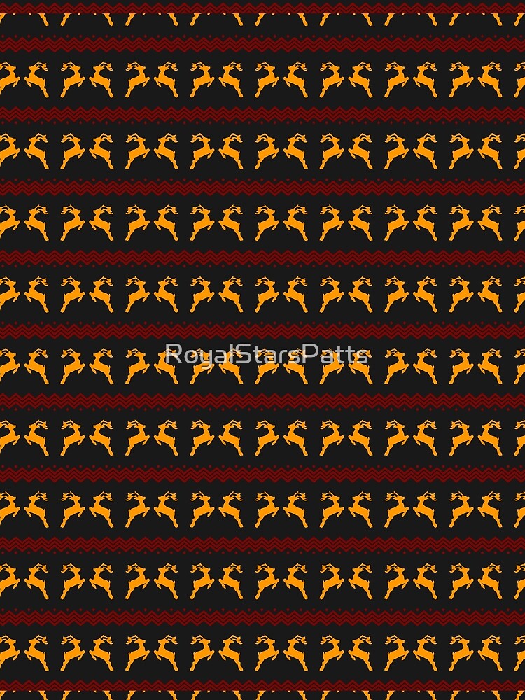 Black Bells Reindeer Merry Christmas Holiday Pattern - Gifts For Coworkers by RoyalStarsPatts