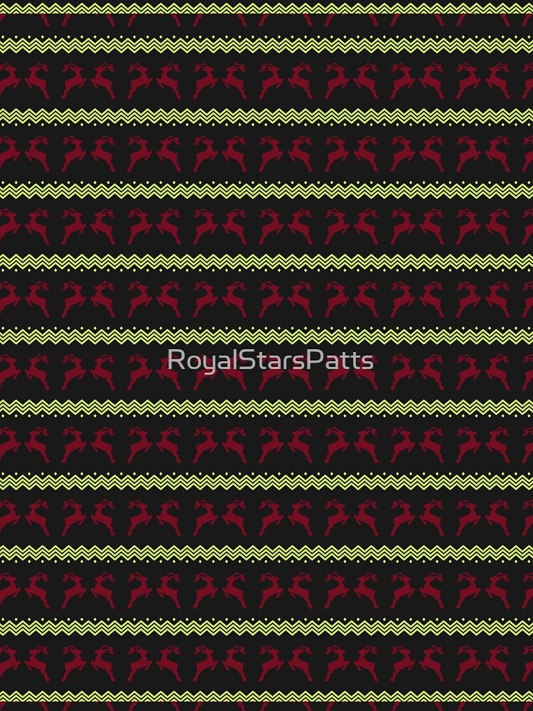Black Canes Reindeer Happy Holiday Christmas Pattern - Father'S Day Gift Ideas by RoyalStarsPatts