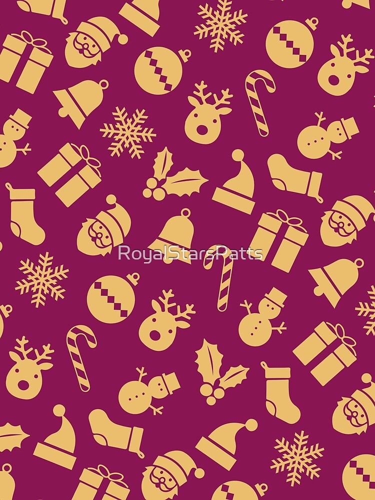 Bold Ornaments Merry Christmas Xmas Pattern - Best Gifts For Mom by RoyalStarsPatts