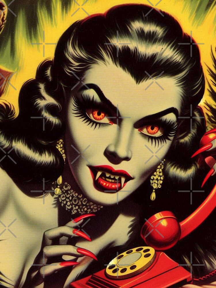 Vintage Vampire Girl by PulpVintage