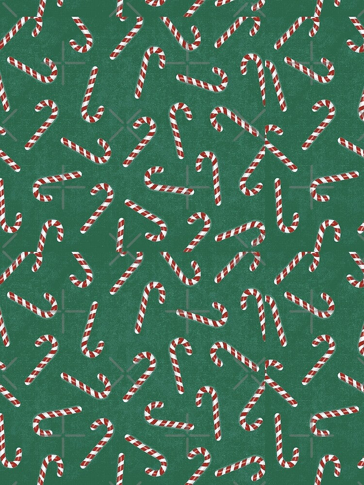 Festive Candy Cane Christmas Pattern by Daisy Doodles