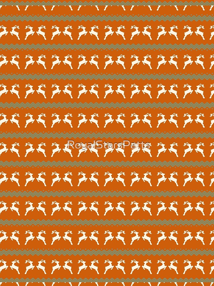 Mid Century Garlands Reindeer Merry Christmas Holiday Pattern - Best Gifts For Men by RoyalStarsPatts