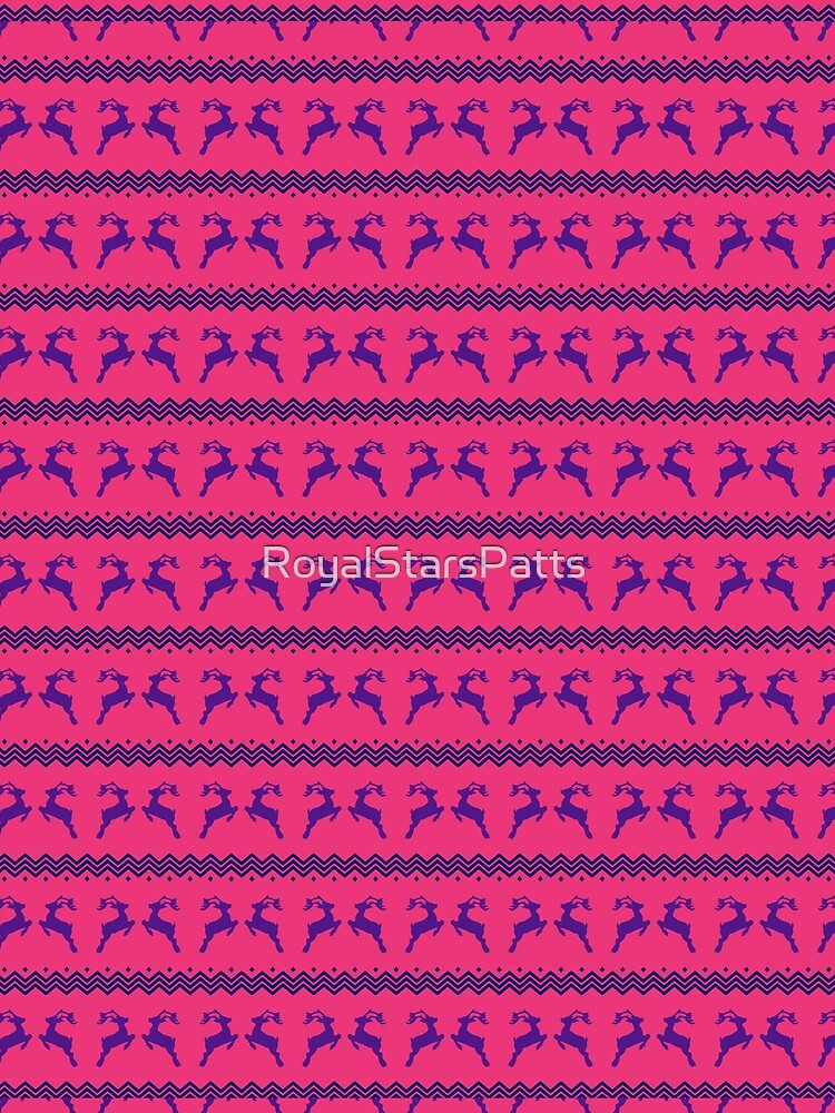 Pink Elf Reindeer Merry Christmas Xmas Pattern - Fathers Day Ideas by RoyalStarsPatts