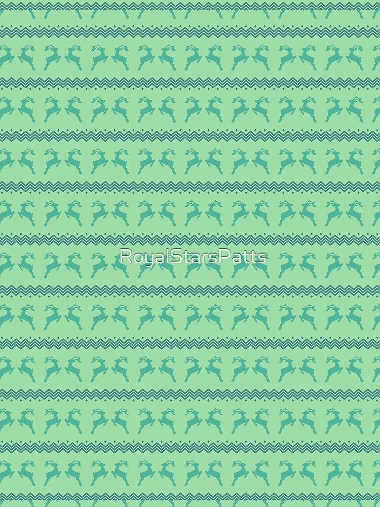 Elegant Santa Claus Reindeer Merry Christmas Holiday Pattern - Christmas Gifts For Men by RoyalStarsPatts