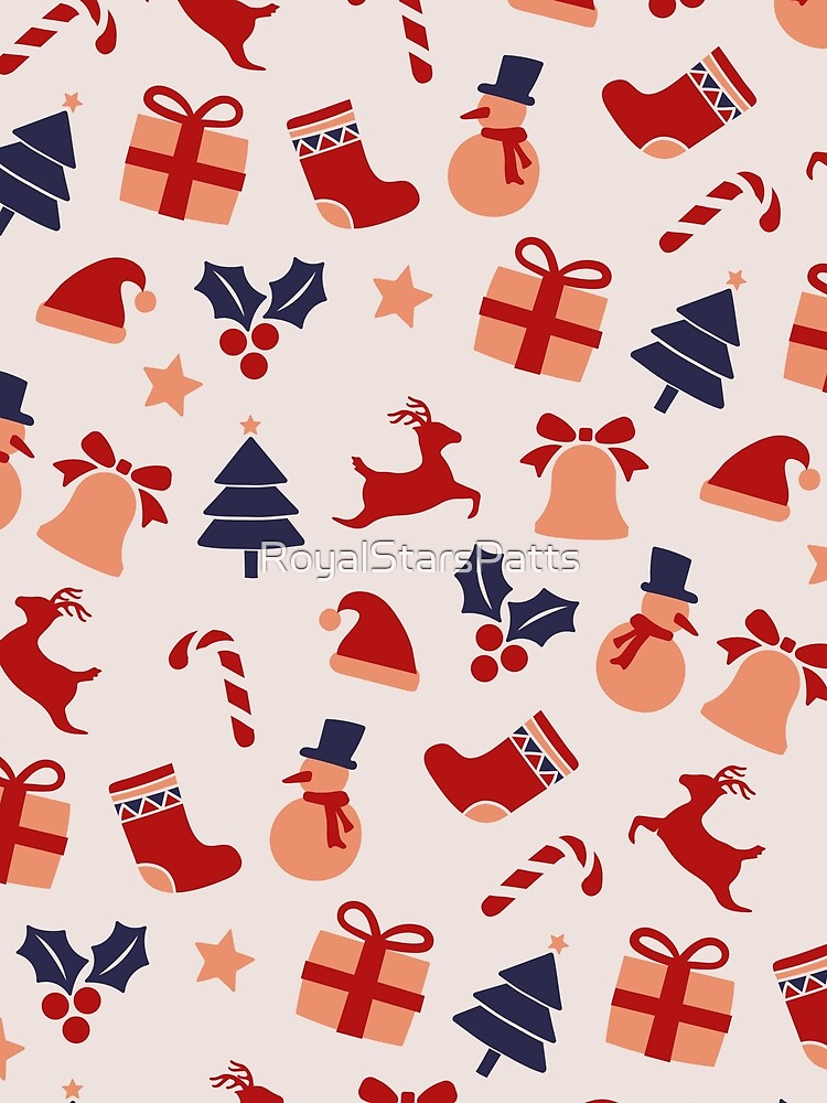 Beautiful Santa Claus Elf Happy Holiday Xmas Pattern - One Year Anniversary Gifts by RoyalStarsPatts