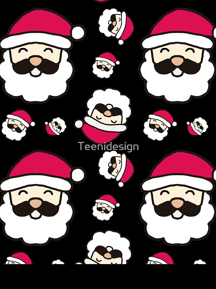 Cute Kawaii Santa Seamless Christmas Pattern. by Teenidesign