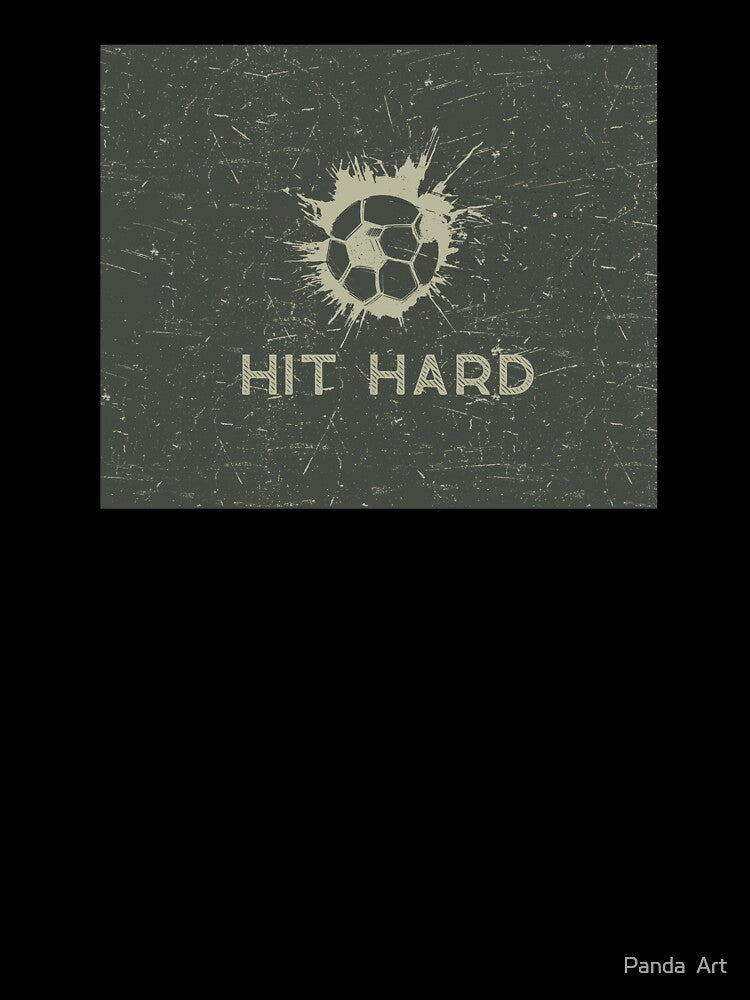 hit hard soccer ball splash classic vector vintage art by Panda Art