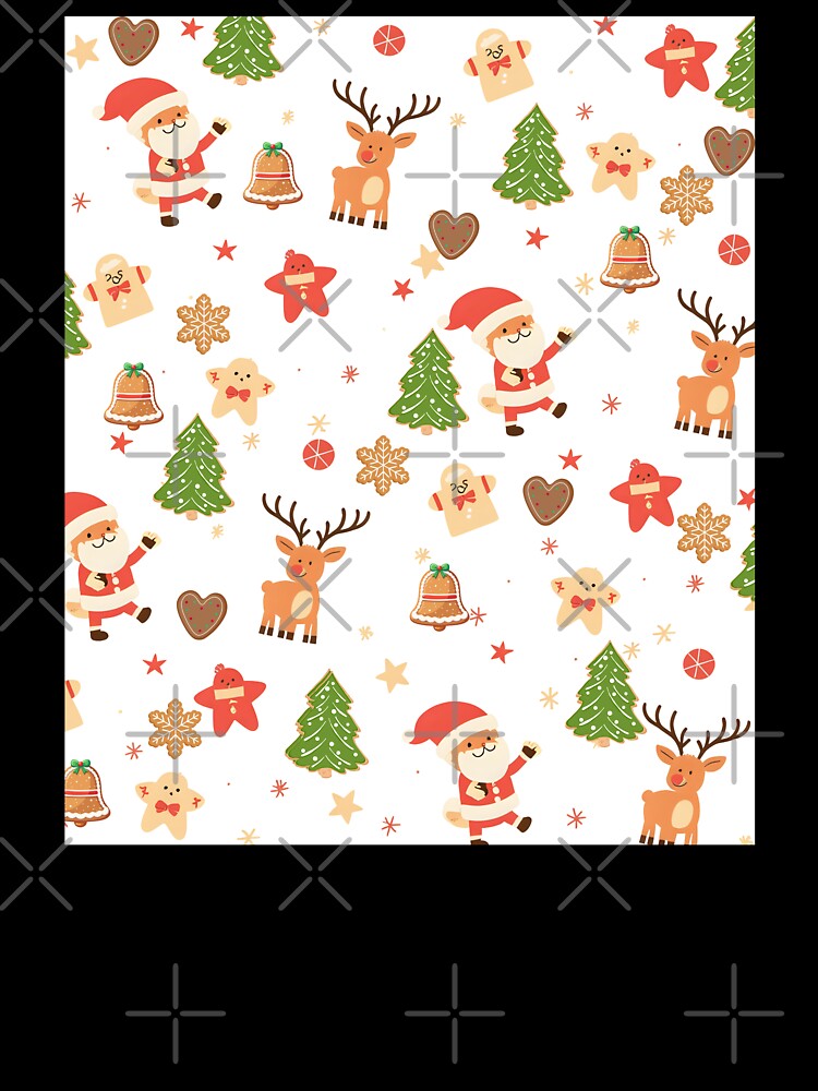 Cute Kawaii Christmas Pattern – Santa, Reindeer, Cookies & Holiday Trees by arteena