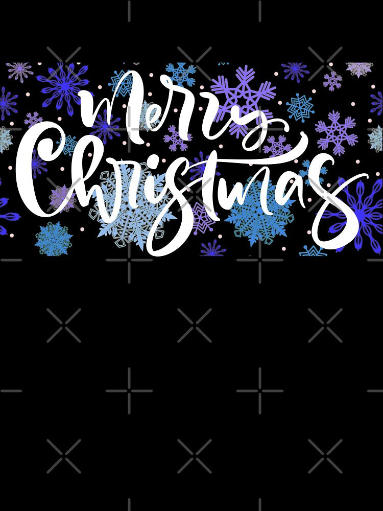 Merry Christmas Purple Blue Snow Holiday Pattern by Vibbin4Life33