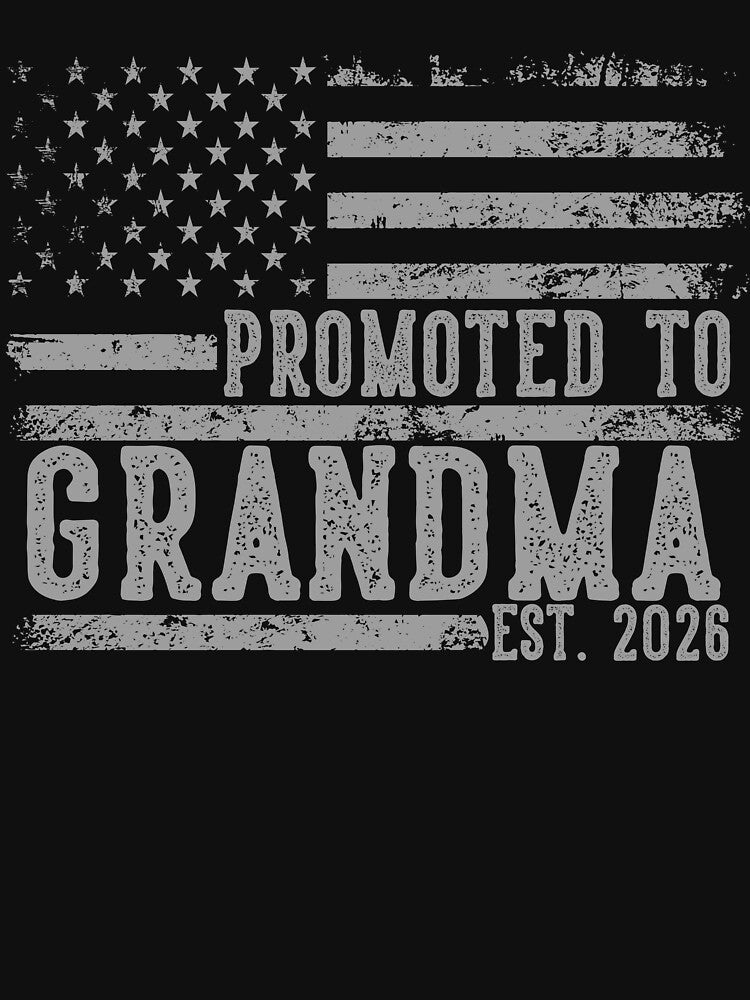 Promoted to Grandma Est. 2026 – Vintage USA Flag New Grandma Gift for Mom, Grandma-to-Be, Baby Announcement by TheVogueVibes