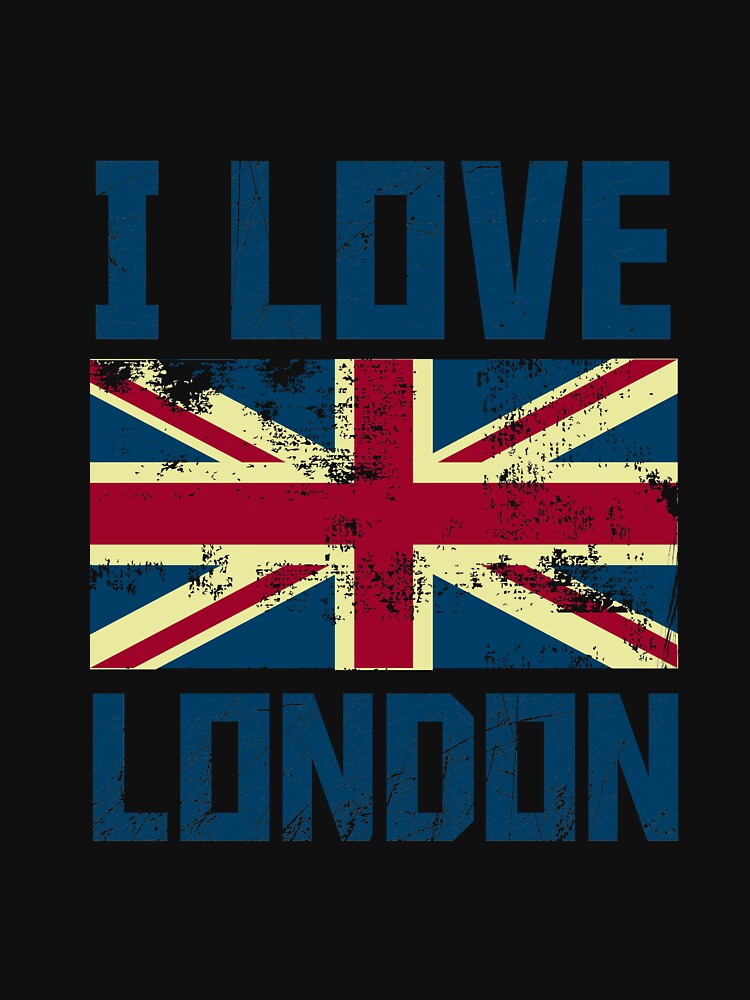 I Love London Britsh Flag Country Design by AllStarMerch