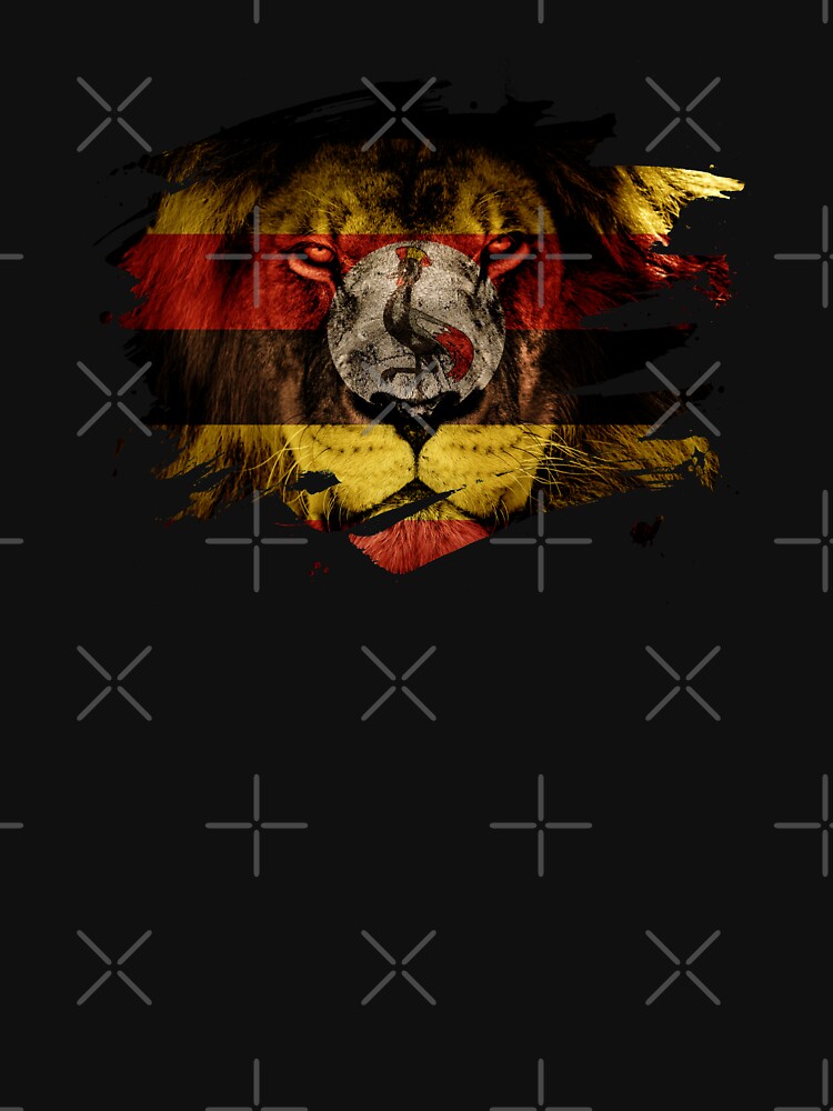 Uganda Flag & African Lion Picture Ugandan Pride T Shirt by ockshirts