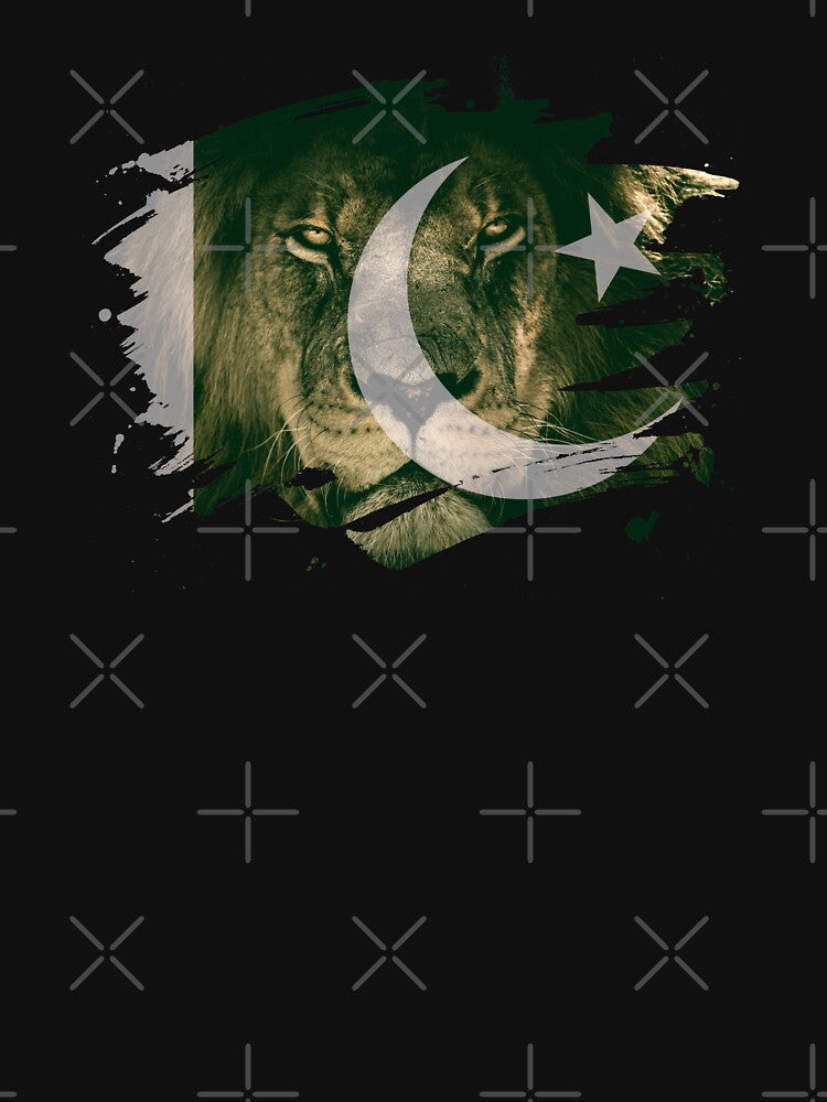 Pakistan Flag & African Lion Picture Pakistani Pride T Shirt by ockshirts