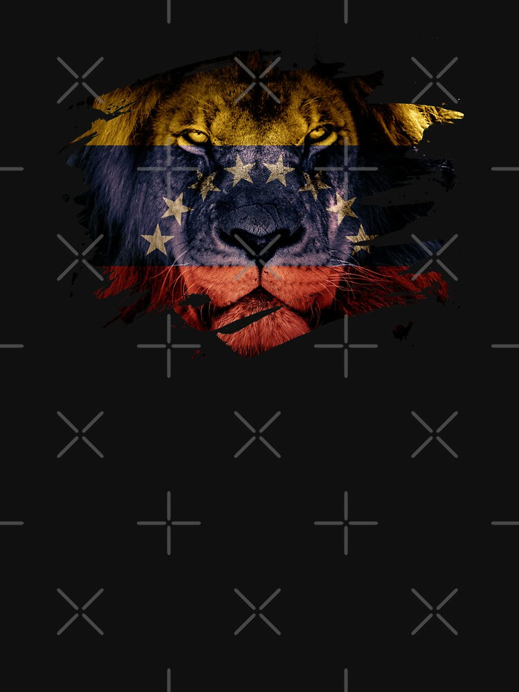 Venezuela Flag & African Lion Picture Venezuelan Pride T Shirt by ockshirts