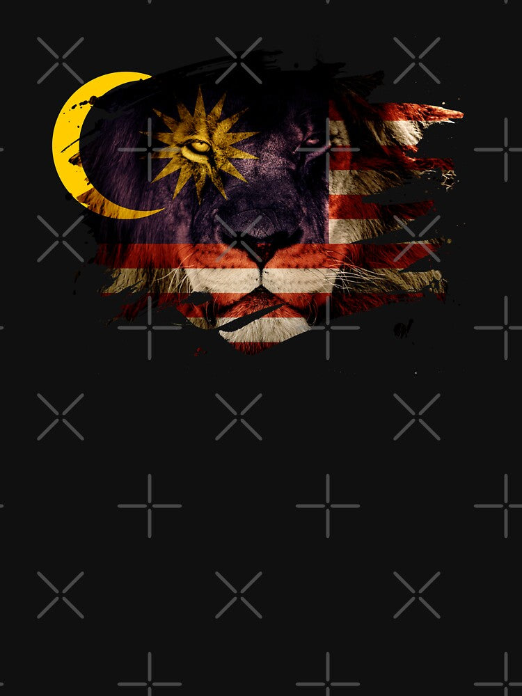 Malaysia Flag & African Lion Picture Malaysian Pride T Shirt by ockshirts