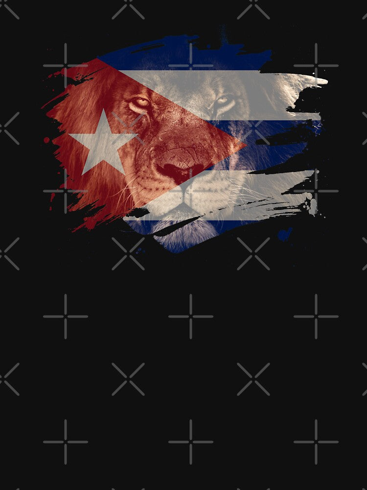 Cuba Flag & African Lion Picture Cuban Pride T Shirt by ockshirts