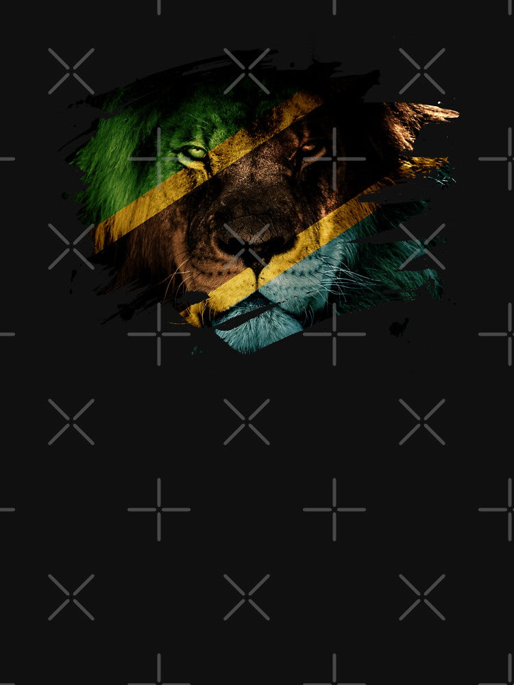 Tanzania Flag & African Lion Picture Tanzanian Pride T Shirt by ockshirts
