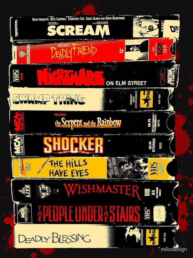 VHS Horror movies: melancholy vision of 80s scary movies... by milodesign