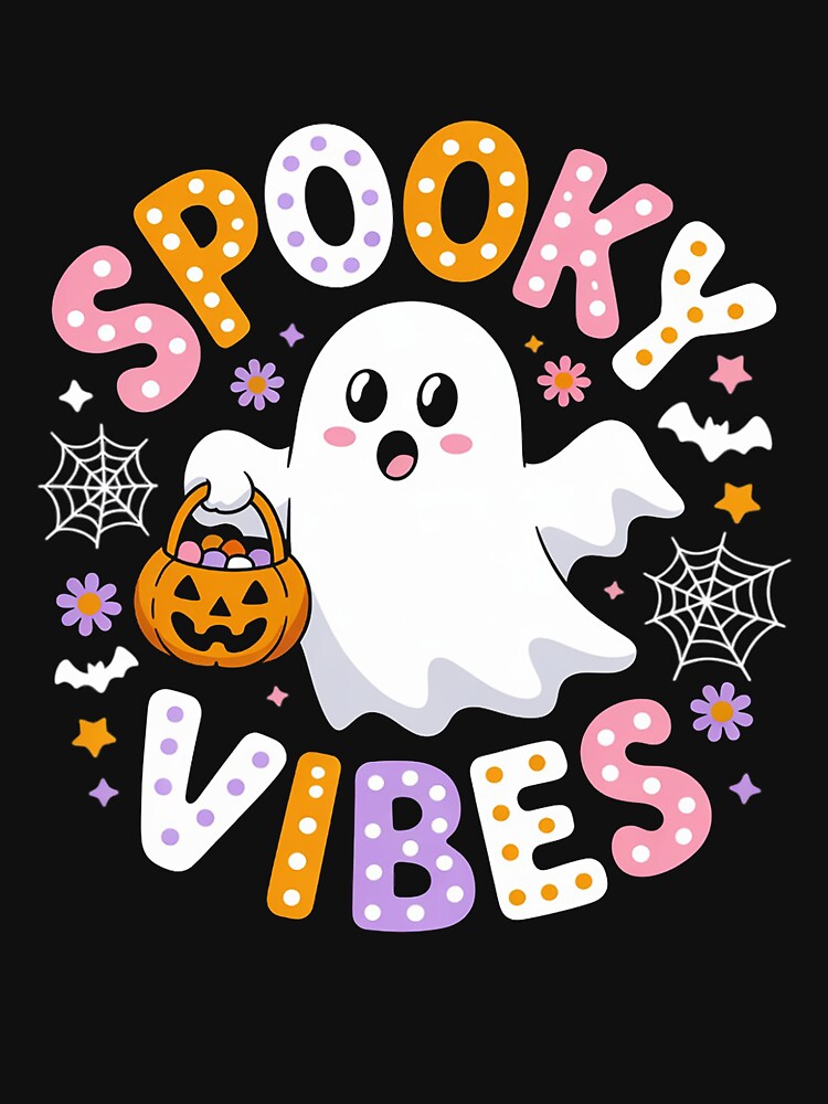 Spooky Vibes Ghost Halloween Women Girls Kids by ControlCenter