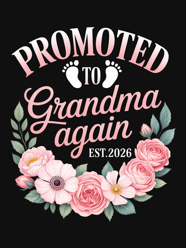 Promoted to Grandma Again Cute Family Mother Day Match by IdunayaStore