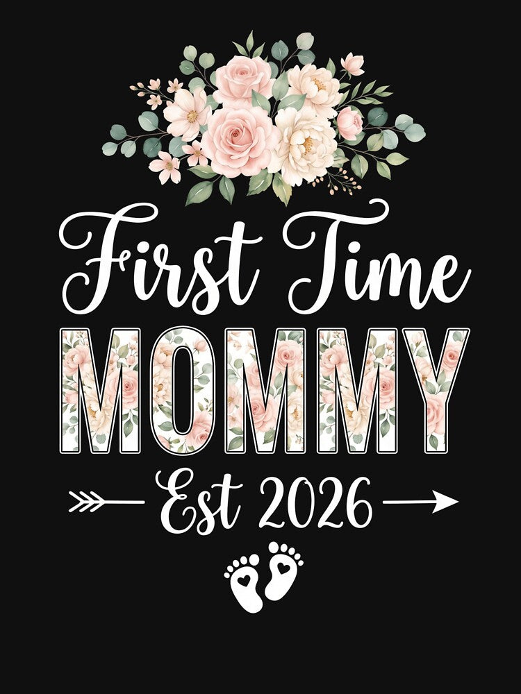 First Time Mommy Est 2026 Expecting Mother Pregnancy Announcement by SofenArt