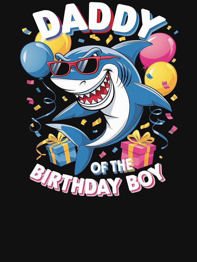 Daddy of the Birthday Boy Family Matching Party Shark 7 by SyntaxClaw