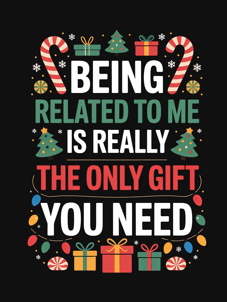 Being Related To Me Funny Christmas Family Xmas Pajamas by papertaless