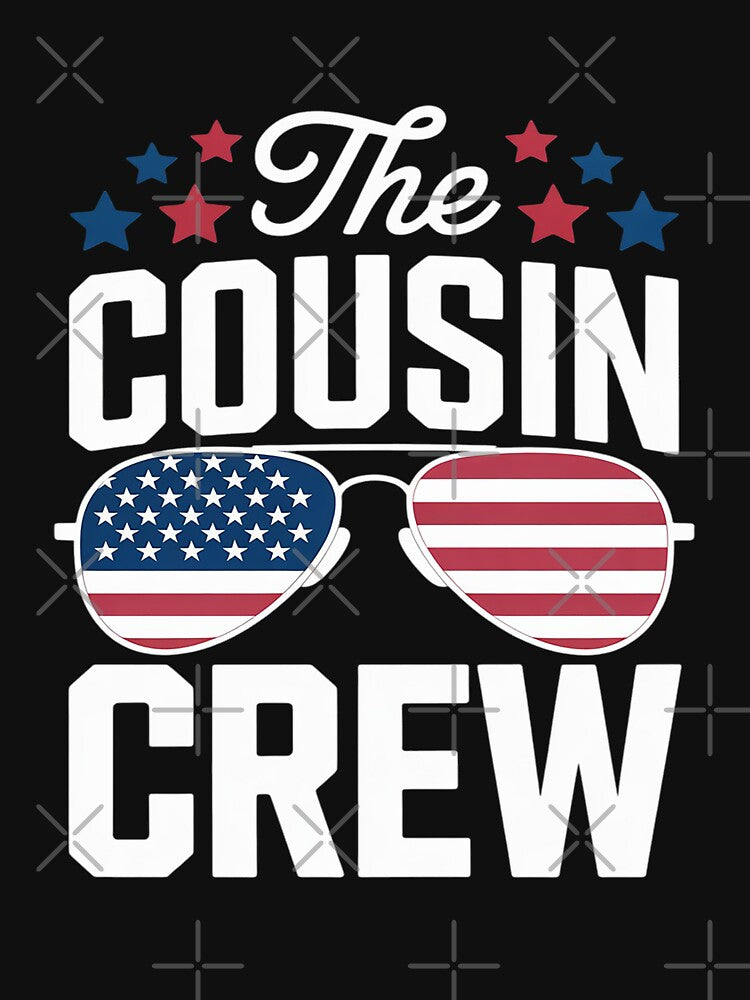 Cousin Crew 4th of July Patriotic American Family Matching by LegendsArt75