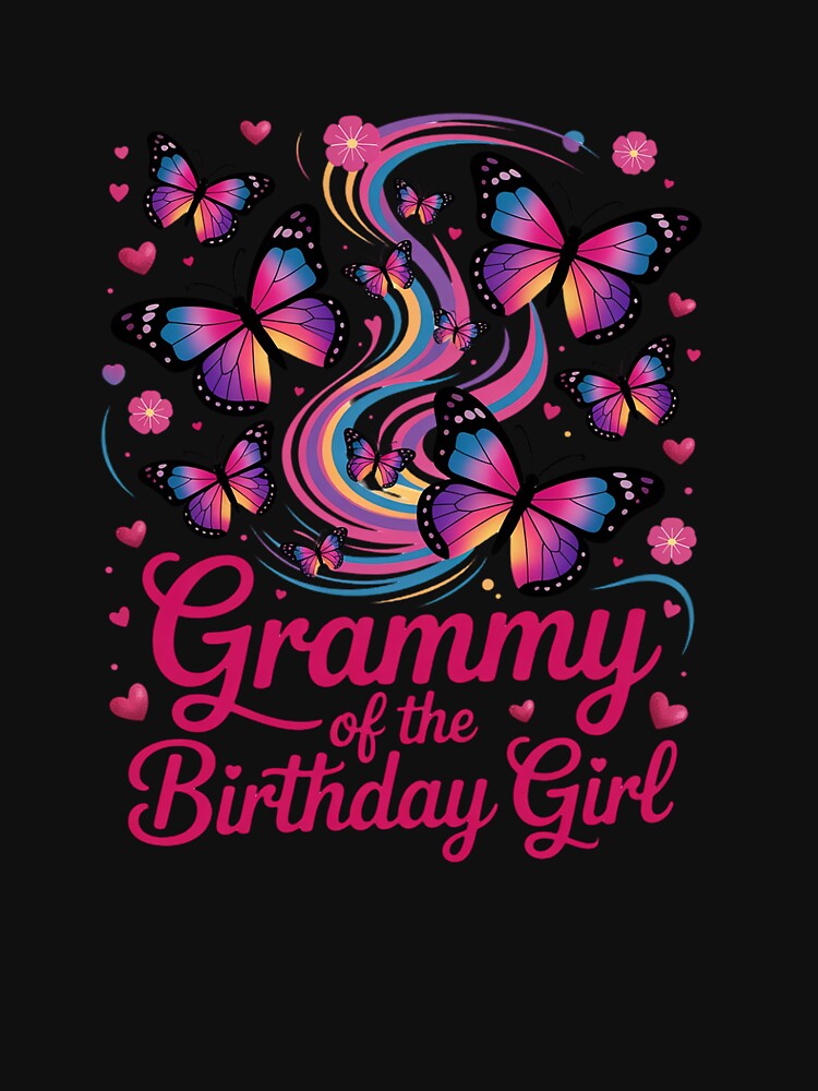 Grammy of The Birthday Girl Butterfly Party Family Matching by GasVille