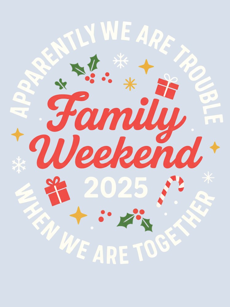 Retro Family Weekend 2025 Christmas We Are Together Matching T-Shirt, Funny Holiday Family Gathering Gift, Retro Xmas Reunion Graphic Tee by JoyBoyStudio1
