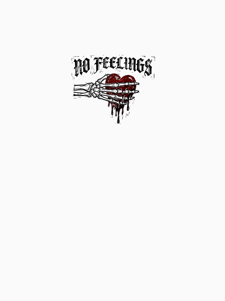 No Feelings Skeleton Heart Gothic Streetwear by dysteric