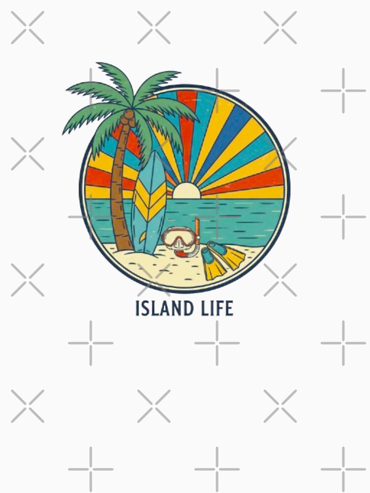 Retro Sunset T-Shirt, Vintage Palm Tree Island Life Tee, Summer Vacation Shirt, Beach Lover Gift, Coastal Aesthetic Surf Club by Bluflipper