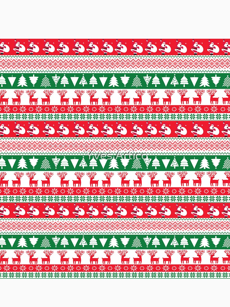 Jolly Holiday Pattern - Santa, Trees & Reindeer by Yves Artico