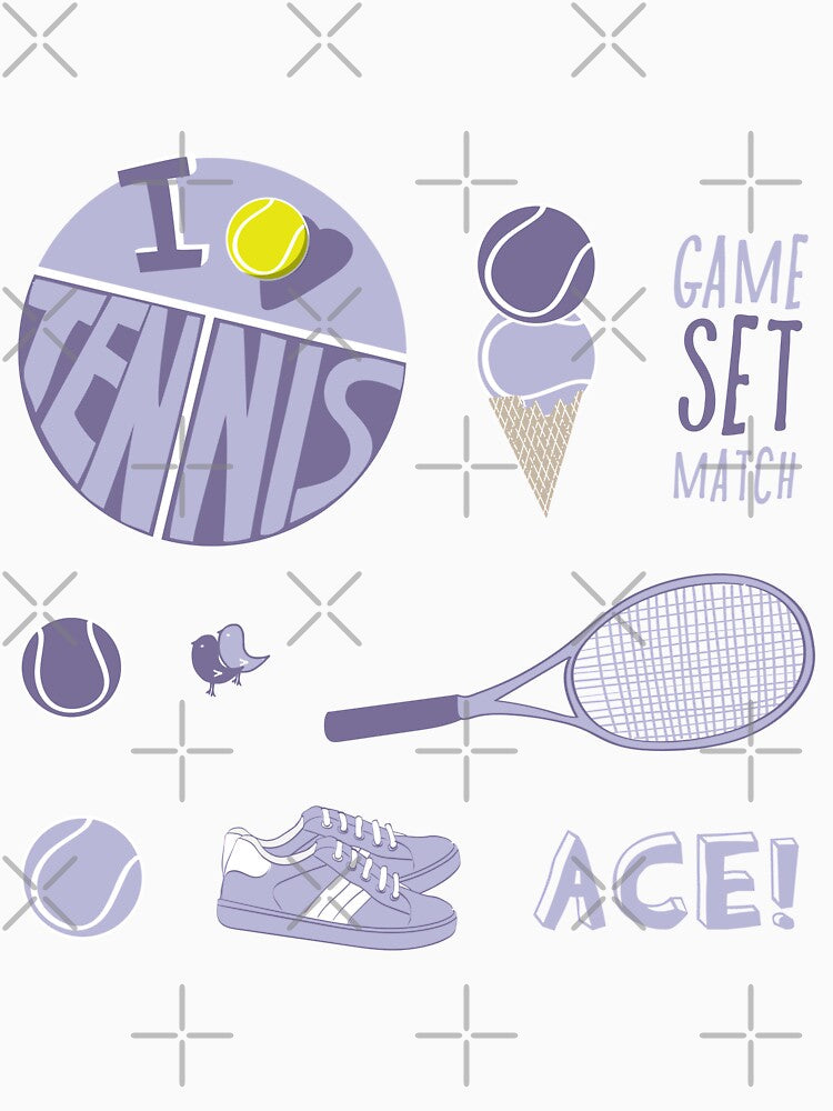 Lilac Retro Tennis Sticker Pack by The-Goods