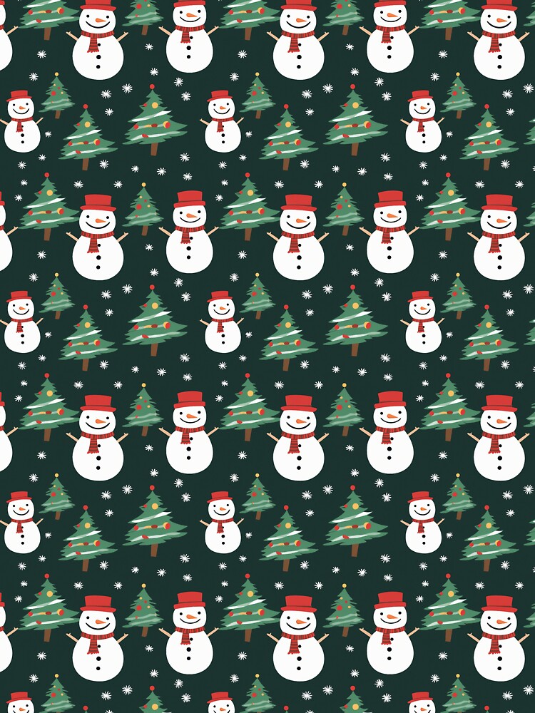 Cute Winter Pattern Christmas Snowmen by Belhbib Art ⭐⭐⭐⭐⭐